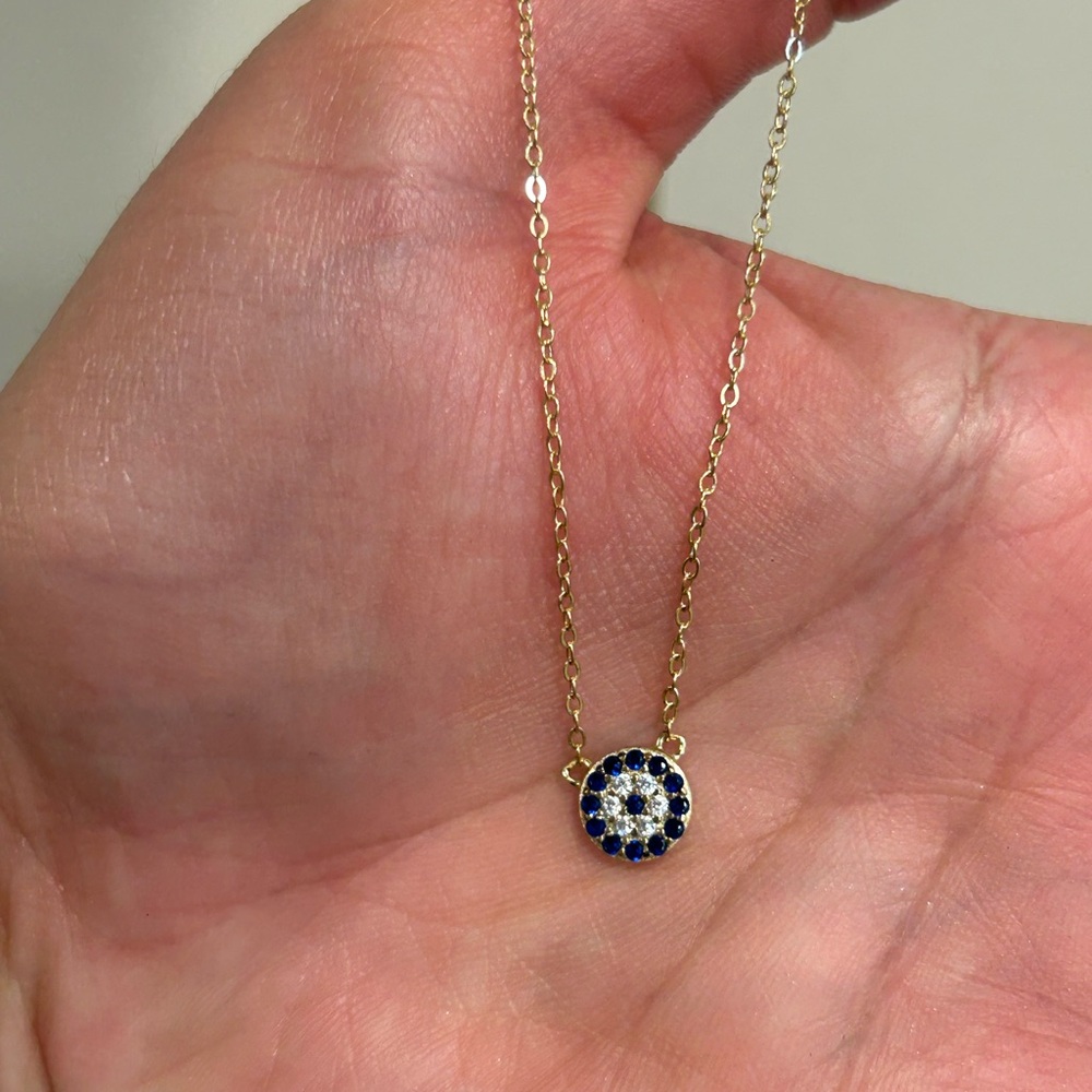 18K Gold Plated Evil Eye Necklace Chain